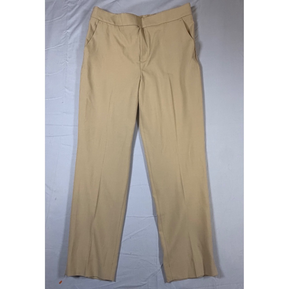 Banana Republic Hayden High Rise Straight Tapered Ankle Pant Tan Khaki 12 NWT